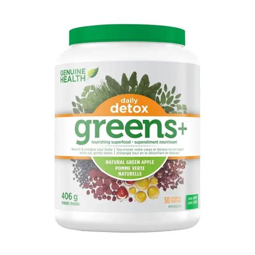 Genuine Health Greens+ Daily Detox Green Apple, 406g
