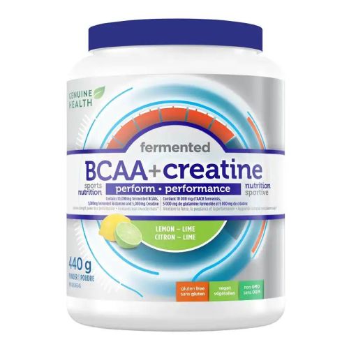 Genuine Health Fermented BCAA+ Creatine Lemon-Lime, 440g