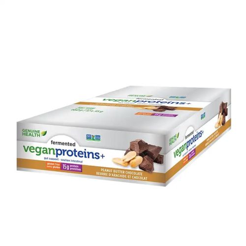 Genuine Health Vegan Protein Bar - Peanut Butter, 12 x 55g