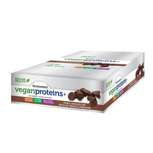 Genuine Health Vegan Protein Bar - Double Chocolate Chip, 12 x 55g