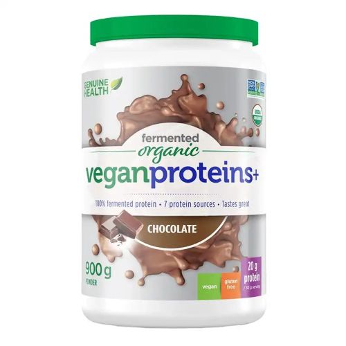 Genuine Health Fermented Org Vegan Proteins+ Chocolate, 900g