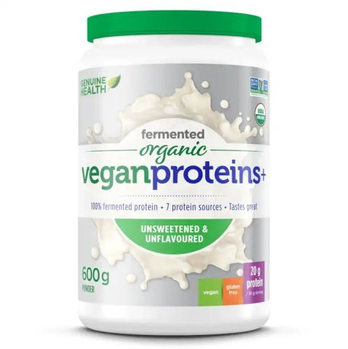 Genuine Health Fermented Organic Vegan Protein+ Unflavoured, 600g