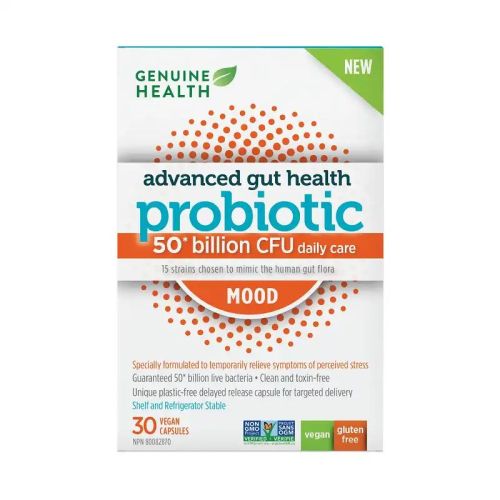 Genuine Health AGH Probiotics Mood 50 billion, 30 V-Capsules