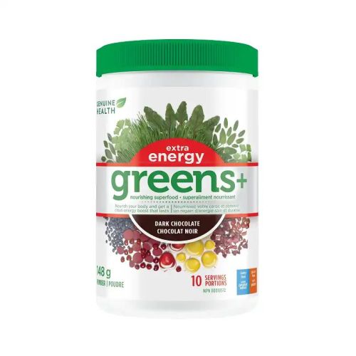 Genuine Health Greens+ Extra Energy Dark Chocolate