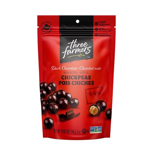 Three Farmers	Dark Chocolate Chickpeas, 140g