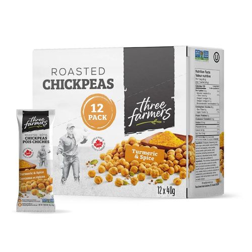 Three Farmers	Chickpeas - Turmeric Snack Packs, 12 x 40g