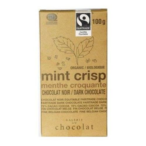 Galerie Au Chocolat Organic Dark Chocolate Bar Mint Crisp 100g