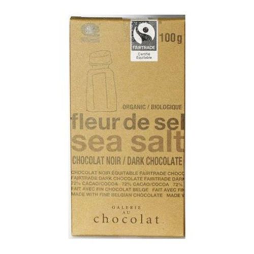 Galerie Au Chocolat Organic Dark Chocolate Bar Sea Salt 100g