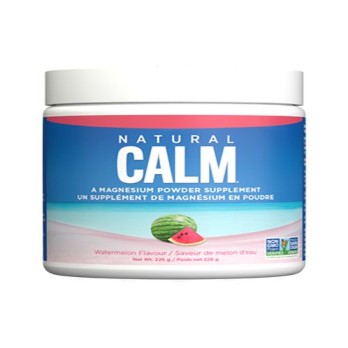 Natural Calm Magnesium Citrate Powder Watermelon Flavour, 8 oz.