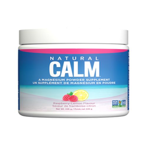 Natural Calm Magnesium Citrate Powder Raspberry Lemon Flavour, 8 oz.