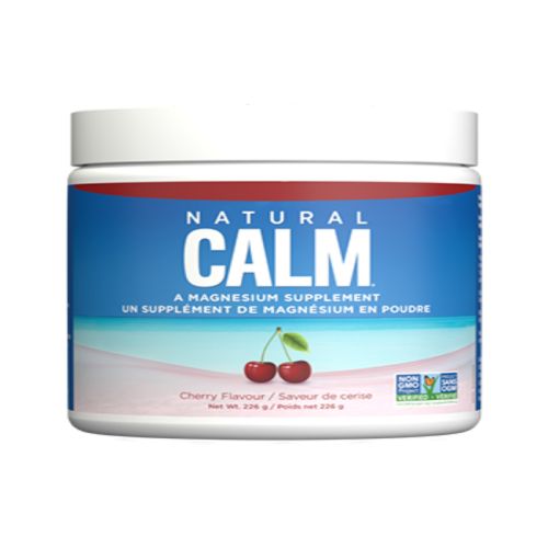 Natural Calm Magnesium Citrate Powder Cherry Flavour, 8 oz.