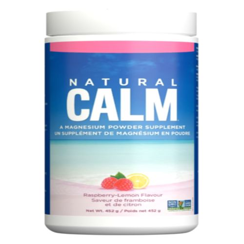 Natural Calm Magnesium Citrate Powder Raspberry Lemon Flavour, 16 oz.