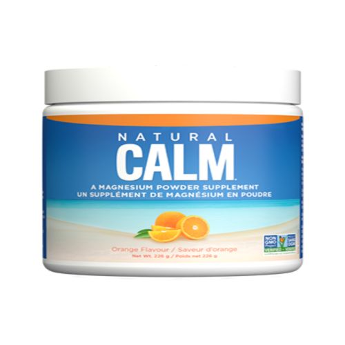 Natural Calm Magnesium Citrate Powder Orange Flavour, 8 oz.