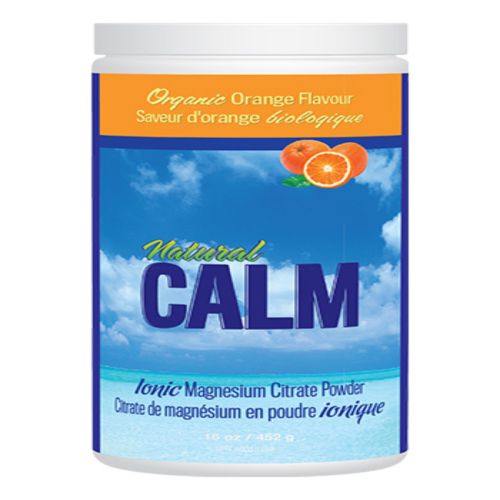 Natural Calm Magnesium Citrate Powder Orange Flavour, 16 oz.