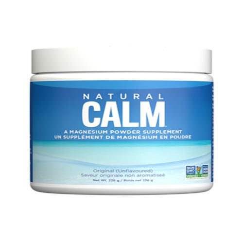 Natural Calm Magnesium Citrate Powder Plain Flavour, 8 oz.