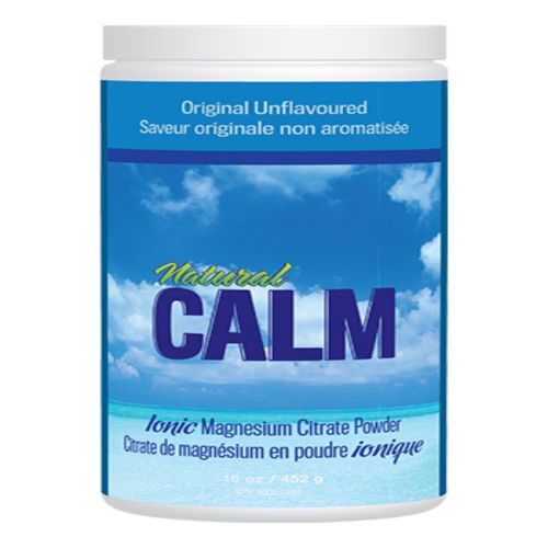 Natural Calm Magnesium Citrate Powder Plain Flavour, 16 oz.