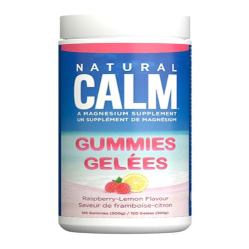 Natural Calm Magnesium Gummies Raspberry-Lemon Flavour, 120 Gummies (300g)