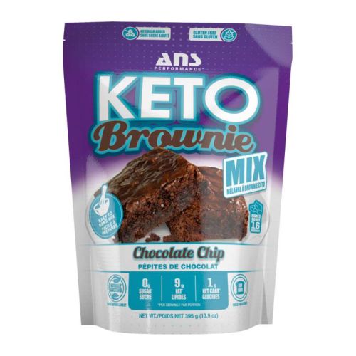 ANS Performance Keto Brownie Mix Chocolate Chip, 395g