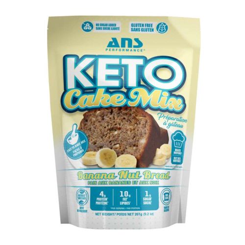 ANS Performance Keto Cake Mix Banana Nut Bread, 261g