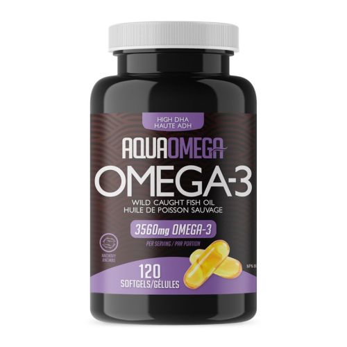 AquaOmega Omega-3 High DHA ,120 Softgels