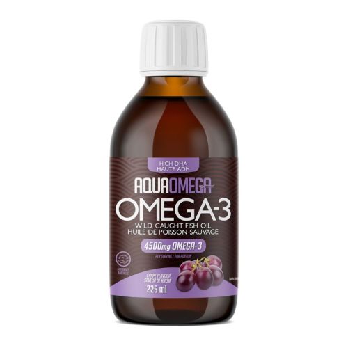 AquaOmega Omega-3 High DHA Grape, 225ml