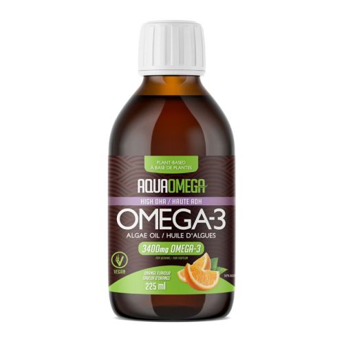 AquaOmega Omega-3 High DHA Vegan Orange, 225ml