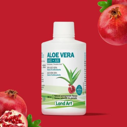 Land Art Aloe Vera Pure Juice Pomegranate, 500ml