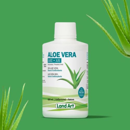 Land Art Aloe Vera Pure Juice Unflavored, 500ml