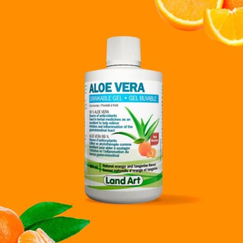 Land Art Aloe Vera Gel Orange-Tangerine, 500ml