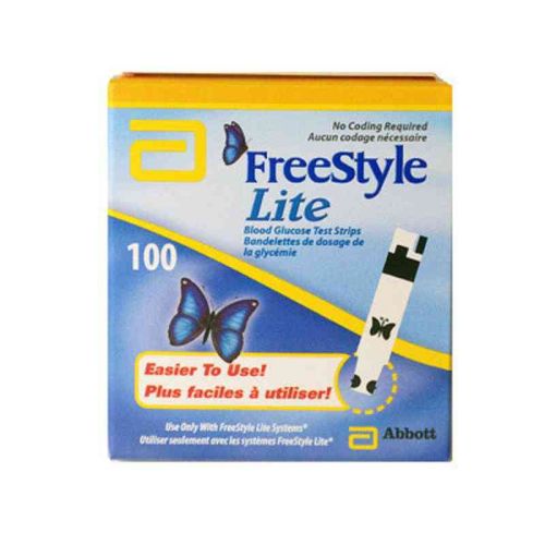 Abbott FreeStyle Lite Zipwik Test Strips, 100 Test Strips