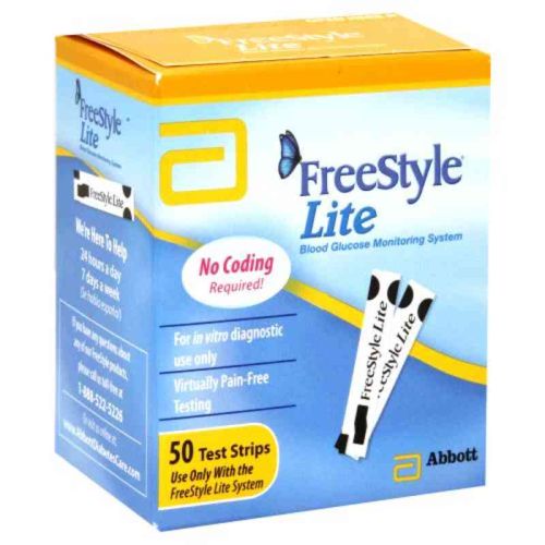 Abbott FreeStyle Lite Zipwik Test Strips, 50 Test Strips
