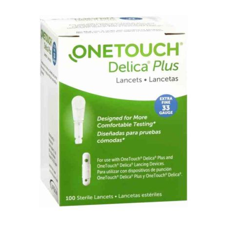 One Touch Delica Plus Lancets 33 Gauge, 100 Lancets