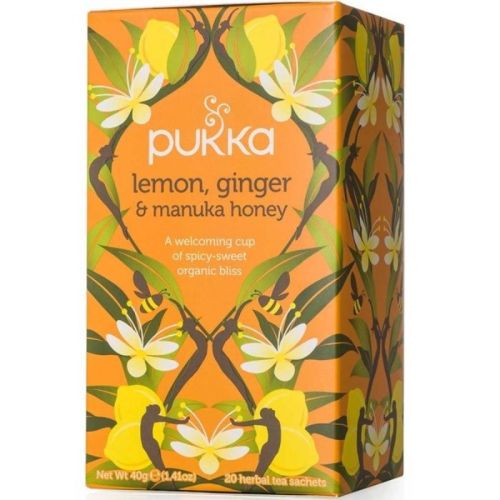 Pukka Organic Lemon Ginger & Manuka Honey, 20 Tea Bags