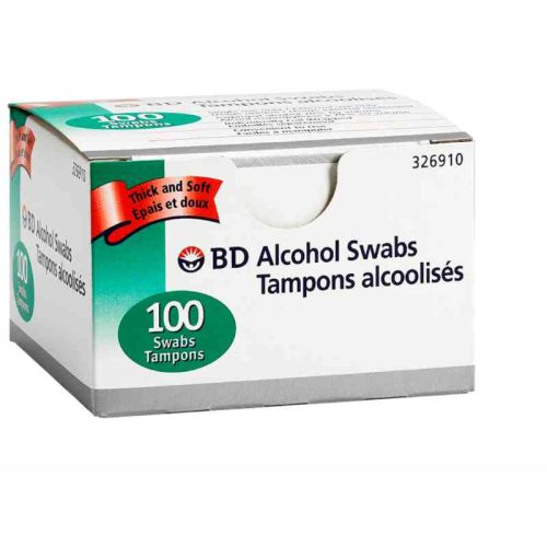 BD Alcohol Swabs, 100's