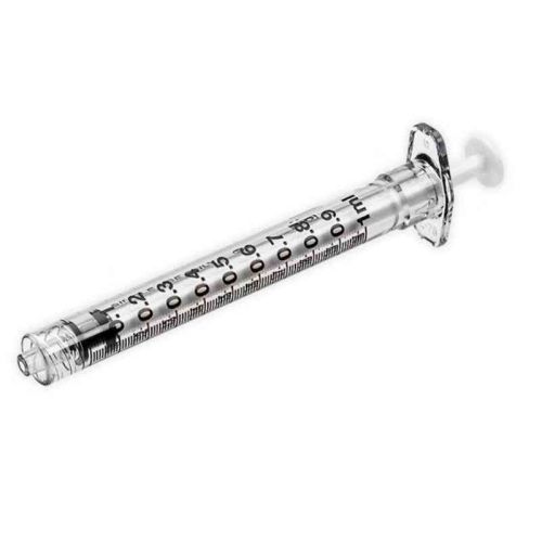 BD Luer-Lok Syringe sterile, single use, 1 mL, 100 Syringes