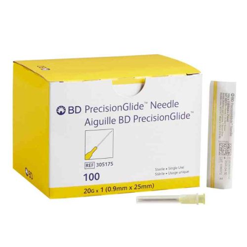 BD Needle PrecisionGlide 20G x 1 in., 100 Needles