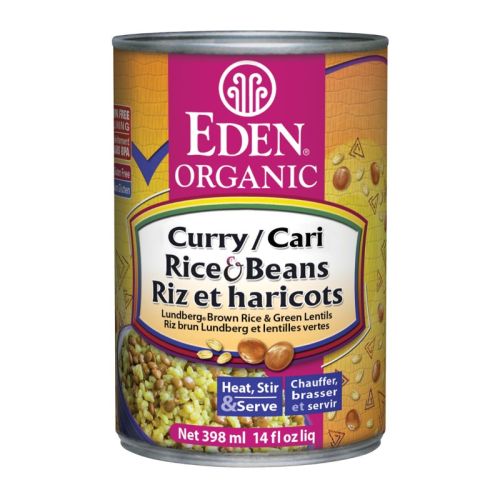 Eden Foods Organic Curried Rice & Beans Green Lentils 398mL