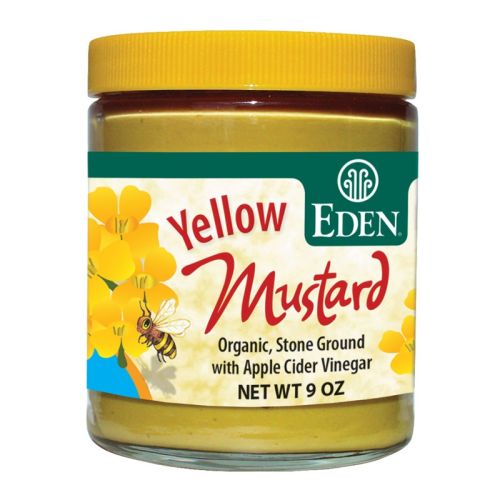 Eden Foods Yellow Mustard Glass Jar 253mL