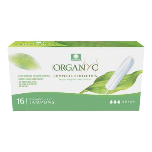 Organyc Tampons, No Applicator, Super, Organic Cotton, 16ct*