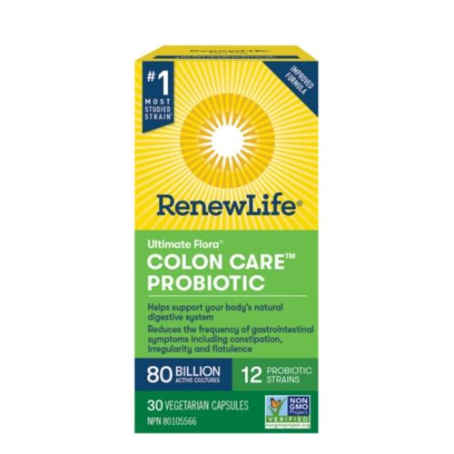 Renew Life Ultimate Flora® Colon Care™ Probiotic, 80 Billion Active Cultures, 30caps