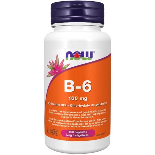 Now Foods B-6 100 mg, 100 Capsules