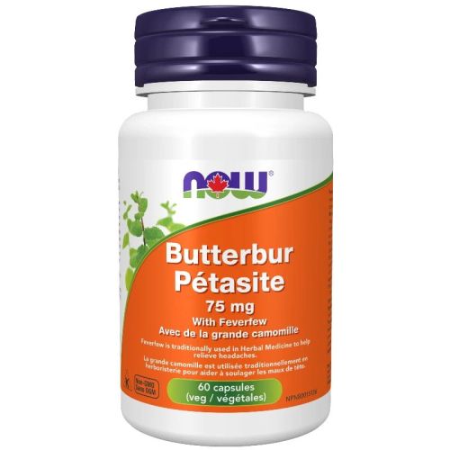 Now Foods Butterbur Extract 75 mg, 60 Veg Capsules