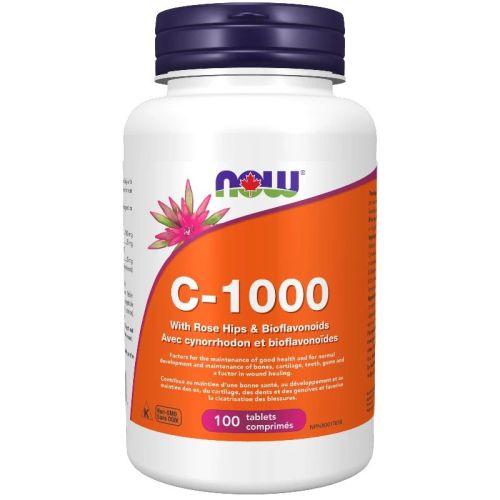 Now Foods C-1,000 with Rose Hips and Bioflavonoids, 100 Tablets