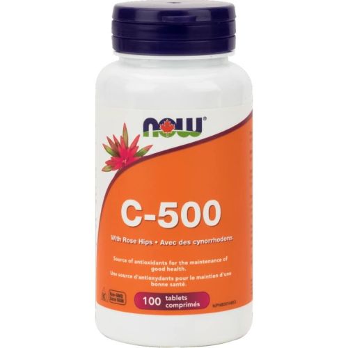 Now Foods C-500 with 40mg Rose Hips, 100 Tablets