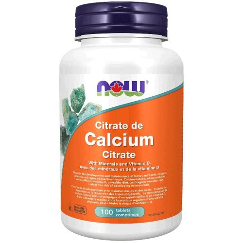 Now Foods Calcium Citrate with Minerals & Vitamin D, 100 Tablets