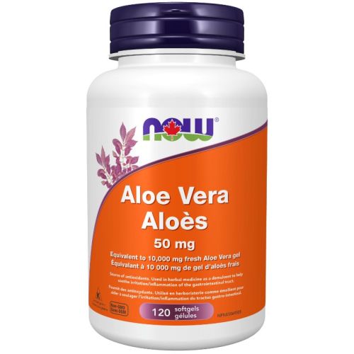 Now Foods Aloe Vera Concentrate 50 mg, 120 Softgels
