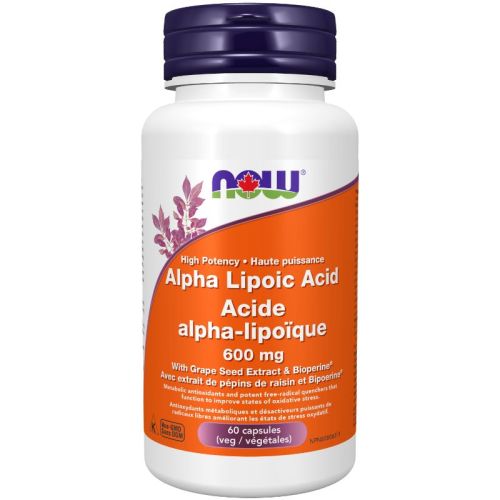 Now Foods Alpha Lipoic Acid 600 mg, 60 Veg Capsules