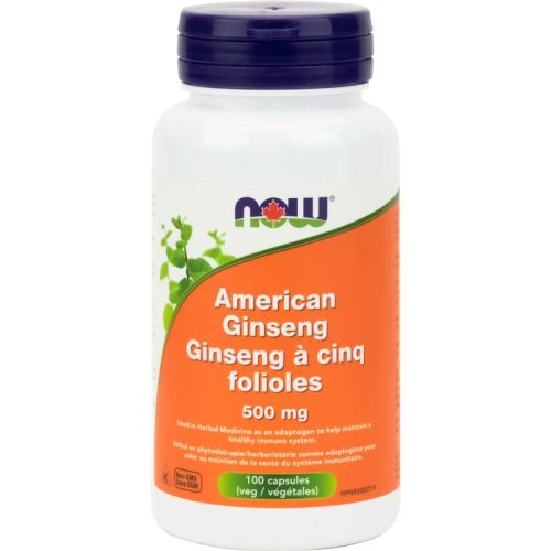 Now Foods American Ginseng 500 mg, 100 Veg Capsules