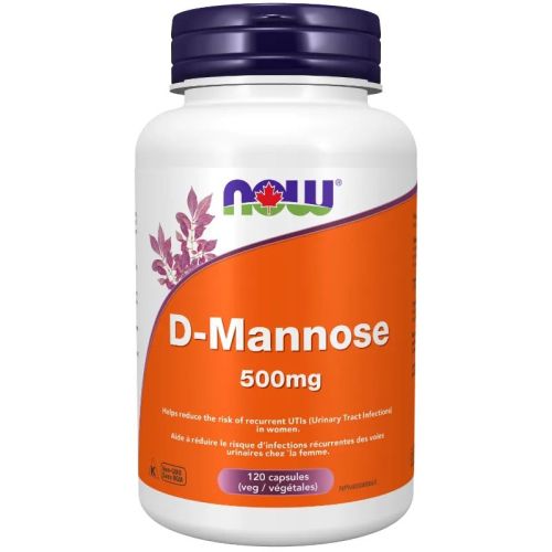 Now Foods D-Mannose 500mg, 120 Veg Capsules