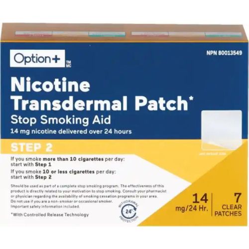 Option+ Nicotine Transdermal Patch Stop Smoking Aid - Step 2 | 7 Patches